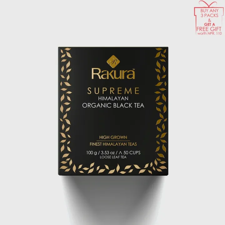 Citrus Rakura Tea Rakura Supreme Himalayan Organic Black Tea 100g | Loose Leaf Tea | High ...