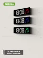 9“ Digital Wall Clock Large LED Screen Temperature Humidity Display Electronic Alarm Clock Home Decoration 12/24H Table Clock. 