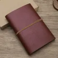 A6 Vintage Travelers binder Notebook Blank Kraft Diary PU Leather Loose leaf Notepad Journal Sketchbook Office Supplies. 