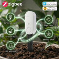 Zigbee 5 in 1 Soil Detector Soil Tester Moisture Temperature Humidity Sunlight Nutrient Fertility Meter Gardening Tool for Z2M. 