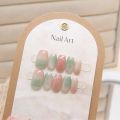 10pcs Women Cat's Eye Gradient Colored Press on Nails False Nails Square Head Girl Lady Press on Nail Wearable Detachable. 