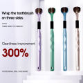 3D Manual Toothbrush 2/4pcs Three sided U-shaped Soft Toothbrush for Comprehensive Oral Cleaning for Adults,Couples, Families. 