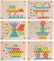 3-in-1 Wooden Toy Magnetic Fishing Game Clip Beads Learning Toy Matching Game Board Game Sensory Toy Fish Game Magnetic Toy for Boys Girls from 2 3 Year's. 