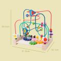 Montessori Toys Wooden Roller Coaster Bead Maze Abacus Math Toys Toddler Early Educational Toys for Kids Children 1-3 Years. 