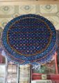 Handmade Cultural Sindhi Topi made with orignal Blue & Brown colour Pasham, Mirror & Golden Mukka. 