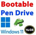 Windows 11 bootable PENDRIVE USB Flash Drive 16 GB support 3gen to 12gen TPM No Required - pendrive. 