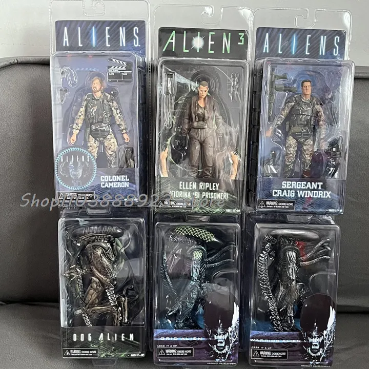 NECA Grid Warrior Alien3 Dog Ellen Ripley Colonel Cameron Sergeant ...