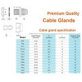 10Pcs Waterproof Cable Gland Cable Entry IP68 PG7 for 3-6.5mm PG9 PG11 PG13.5 PG16 PG19/21 White Black Nylon Plastic Connector. 