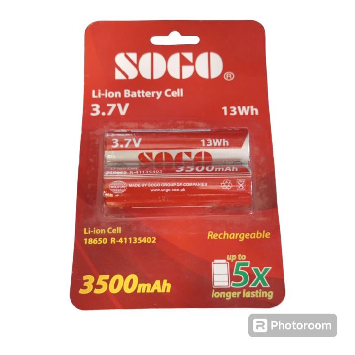 Rechargeable Cell  3.7v 18650 size