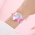 2024 New Rainbow Cloud Printed Silicone Band Children's Watch Girl Cute Cartoon Quartz Watch Kids Watches Boys Girl Watche. 