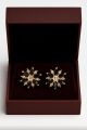 Elegant flower design earrings for women|black & white colour|fashionable earrings for girls|Izkha Elegance. 
