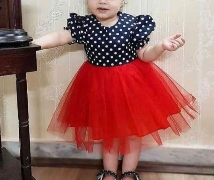 Red%20black%20Semi%20party%20frock%20for%20baby%20-%20Image%202