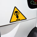 Victory Alien Sticker Paper Flower Area 51 Logo Triangle Warning Sign Reflective Car Sticker Trendy Graffiti Sticker. 