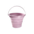 Large image: portable foldable 5L/10L water bucket for home use, non deformable folding handheld water bucket for splashing water. 