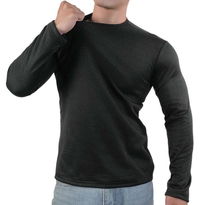 Men's%20Winter%20Thermal%20Underwear%20Extreme%20Cold%20Weather%20Long-sleeved%20Base%20Layer%20Top%20Fleece%20Lined%20New%20Winter%20O-Neck%20Bottoming%20Shirts%20-%20Image%203
