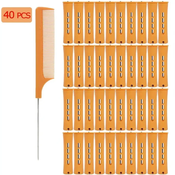 40pcs%20Cold%20Wave%20Perm%20Rods%20Set%20For%20Women's%20Long%20&%20Short%20Natural%20Hair%20-%20Plastic%20Orange%20Rollers%20For%20Curling%20And%20DIY%20Hairdressing%20-%20Image%205