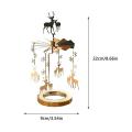 Rotating Candle Holder Thermal Spinning Candlestick Holder Round Revolving Lantern Dream Decoration Candle Tea Light Holder. 