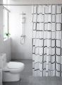 Bathroom Shower Curtains Waterproof Bath Curtain PEVA Modern Geometric Plaid Pattern Farmhouse Household Decoration Translucent. 