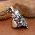 Retro Style Viking Warrior Pattern Guardian Bell Pendant Punk Hip Hop Necklaces Motorcycle Bicycle Bell Accessory Jewelry . 