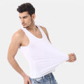 Men's Four Season Classic Black White And Gray Pure Cotton Casual Sports Vest Comfortable Running And Sweat Absorbing Base Shirt.