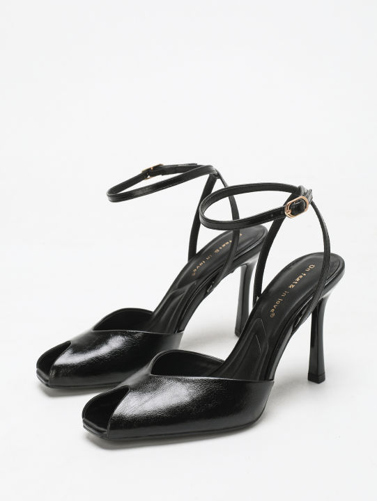Chic%20Square-Toe%20Leather%20Peep-Toe%20Slingback%20Stiletto%20Heels,%20Stylish%20Fashion%20Footwear%20-%20Image%204