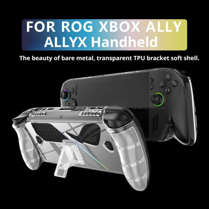 TPU%20Handheld%20Game%20Console%20Case%20Transparent%20Shockproof%20Protective%20Shell%20Ergonomic%20with%20Kickstand%20for%20ROG%20Xbox%20Ally/Ally%20X%20-%20Image%202
