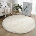 Super Soft Plush Round Rug Mat Fluffy White Carpets For Living Room Home Decor Bedroom Kid Room Decoration Salon Thick Pile Rugs. 