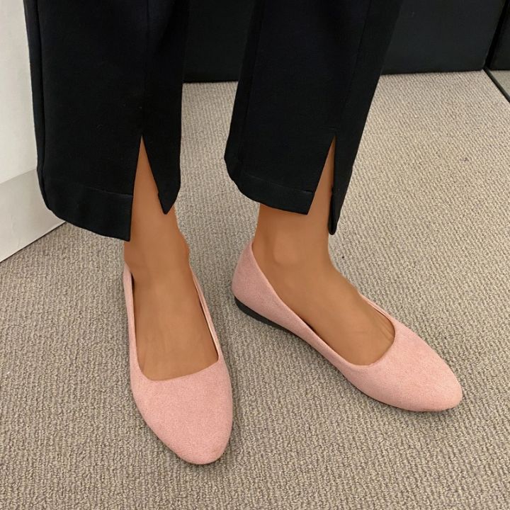 Fashion%20new%20coat%20Solid%20color%20large%20light%20mouth%20women's%20suede%20comfortable%20flat%20shoes%20women's%20Zapatos%20De%20Mujer%20-%20Image%202