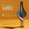 RYET Carbon Fiber Bike Saddle 142mm Super Light 125g Leather Road MTB Racing Pu Soft Seat Cushion Bicycle Saddles Cycling Parts.
