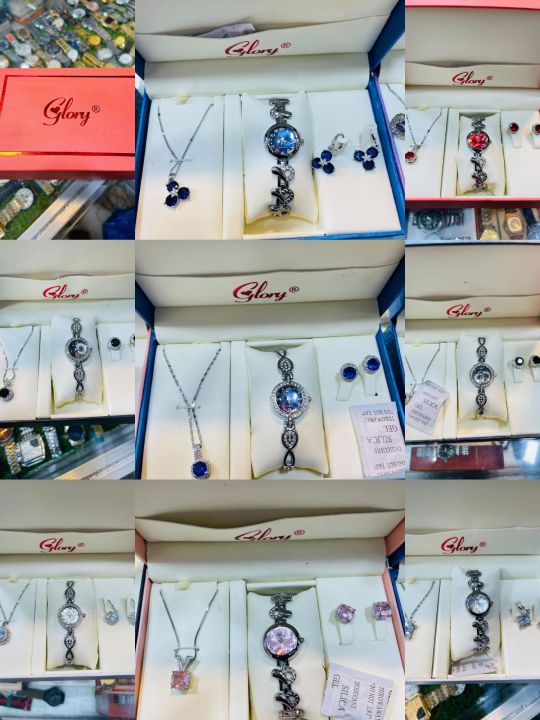 Luxury Glory Watches, BRACELET AND NECKLACE For Women With Box