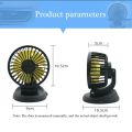 EAFC 5V 12V 24V Car Fan Dual Head Air Cooling Fan 360° Adjustable USB Mini Protable Auto Air Fan Low Noise Car Accessories. 