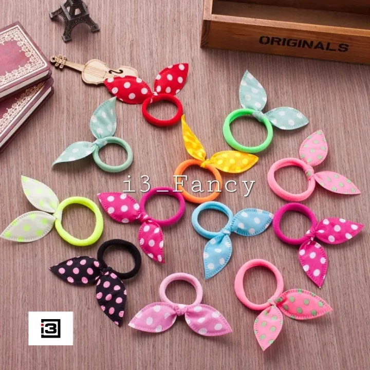20Pcs/Set Girls Cute Rabbit Ears Hair Bands Colorful Nylon Headband Kids Hair Accessories