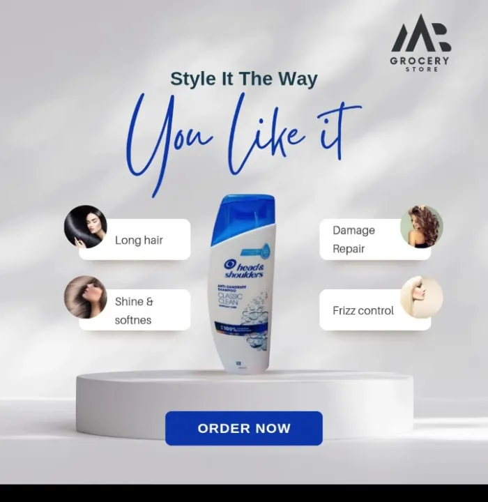 🧴 Head & Shoulders Anti-Dandruff Shampoo 185ml – Classic Clean ...