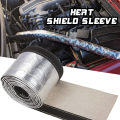 1M Metallic Heat Shield Thermal Fire Sleeve Insulated Wire Hose Wrap Loom Tube Protect Cover 10/15/20/25/30/50MM Car Accessories. 