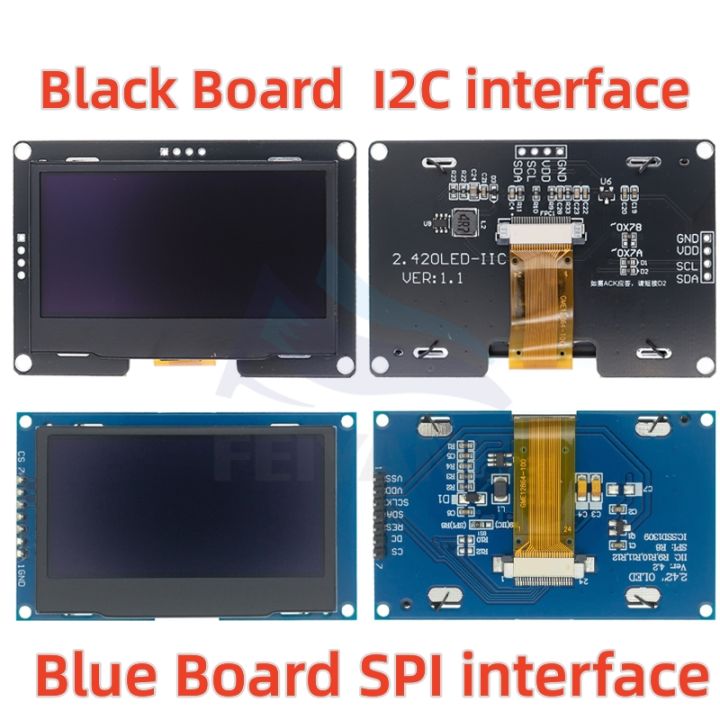 2.4" 2.42 inch 128x64 OLED LCD Display Module SSD1309 12864 7 Pin SPI ...