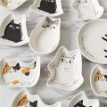 1PC Japanese Grocery Animal Incense Tray Thread Rack Incense Tray Cat Ceramic Oil Dish Plate Decoration Creative Home.