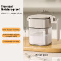 HUA HUA Sealed Glass Seasoning Jar Moisture-Proof Leak-proof Sugar And Salt Container With Dustproof Spice Jars Bottle Kitchen.