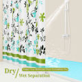 1pc tropical leaves with birds Popular Shower Curtain Waterproof PEVA Botanical Bathroom Decor.