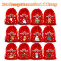 Christmas Velvet Bags Advent Calendar Xmas Gift Bags 9x12 15x20cm Drawstring Pouch Xmas Candy Jewelry Packaging Bags.