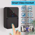 2026 Wireless Smart Video Doorbell, 2.4G WiFi Home Security Camera, 2-way Audio, Night Vision, Battery, Secure Home Monitoring.