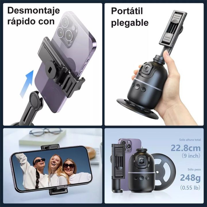 Selfieshow%20P03%20Gimbal%20Stabilizer%20360%20Rotation%20Follow%20Focus%20Auto%20Face%20Tracking%20Tripod%20Desktop%20Cell%20Phone%20Holder%20for%20Live/Photo%20-%20Image%204