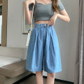 Casual Loose Plus Size Denim Shorts Woman Summer Wide Leg Short Pants Bermuda Femme Knee Length Boyfriend Jeans Shorts Women 5XL.
