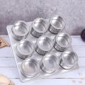 New Magnetic Spice Jar Set Stainless Steel Spice Tins Spice Storage Container Pepper Seasoning Sprays Tools with Spice Label. 