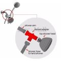 3 Way Tee Connector Shower Adapter Shower Diverter Valve Arm Mounted Shower Holder Bathroom Shower Valve.