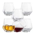 Set Of 6 - Diamond Shape Water Glass Beautiful Design - Anti Rocking Glass - Coffe glass. 