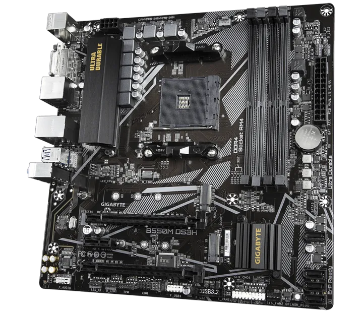 GIGABYTE%20New%20B550M%20DS3H%20Micro-ATX%20AMD%20B550%20DDR4%204733(O.C.)MHz%20M.2%20USB%203.2%20128G%20%20Double%20Channel%20Socket%20AM4%20Motherboard%20-%20Image%205