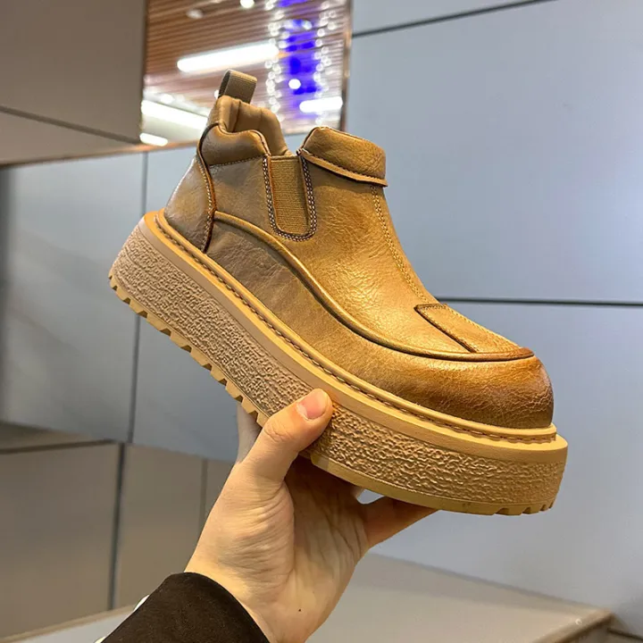 Trendy%20Luxury%20Workwear%20Leather%20oes%20Men's%20Winter%20New%20Fce%20Lined%20Warm%20Real%20Leather%20ort%20Boots%20Thi%20Bot%20Outdoor%20Cotton%20...%20-%20Image%202