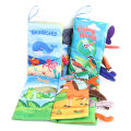 Baby 8 Page Tail Cloth Book Cartoon Animals Touch And Feel Infant Soft Books Development Interactive Early Education Toys. 