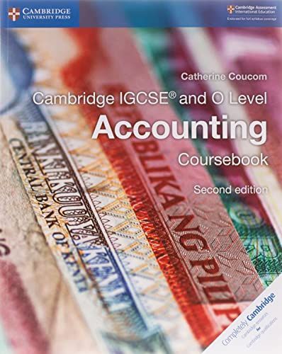Cambridge IGCSE and O Level Accounting Coursebook By Catherine Coucom 2nd Edition