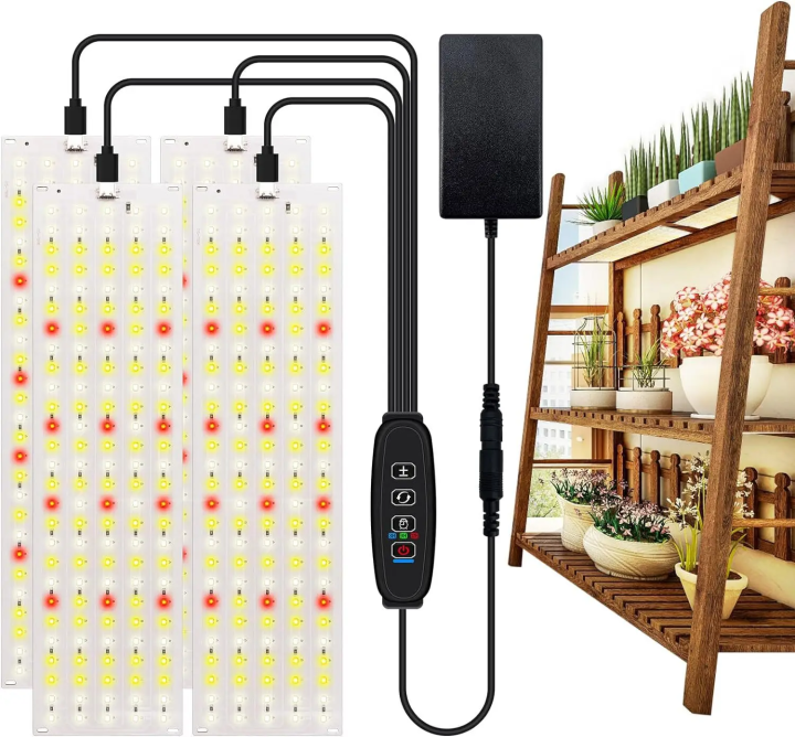LED Grow Panel Light Ultra-thin Full Spectrum Dimmable Timer Plant ...